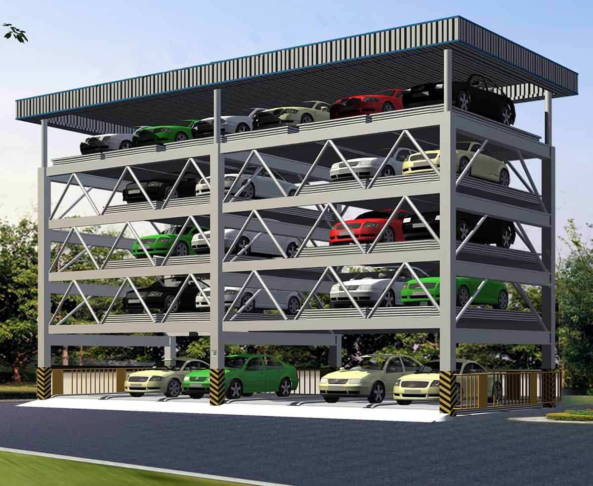 PSH5-D2負二正三地坑五層升降橫移立體停車設備